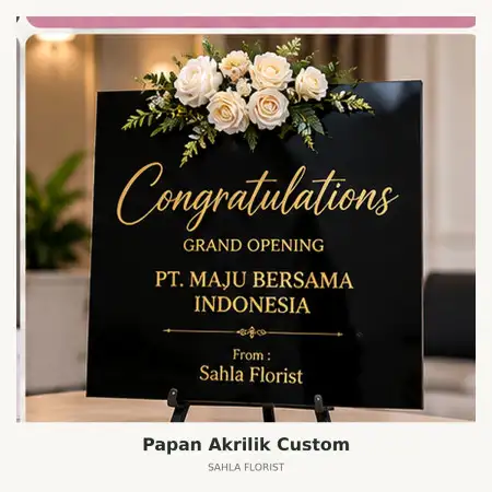 Papan Bunga Akrilik Denpasar